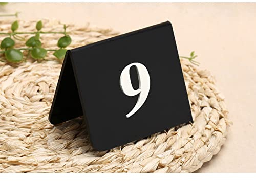 WORDFUN Tischplatte Schild, Nummer Zahlen Karten, Acryl Tischnummern Beschilderung, Robust, Praktisch Tisch Schilder, Für Gaststätten, Raststätten, Restaurants, Hotels, Kantinen, Events