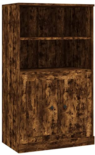 vidaXL Highboard, Sideboard mit viel Stauraum, Kommode Wohnzimmerschrank mit Türen, Schrank Anrichte Beistellschrank, Räuchereiche Holzwerkstoff