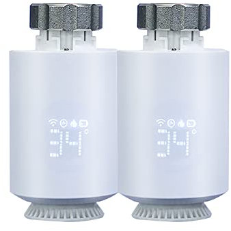 Qiumi Zigbee Thermostat pour radiateur thermostatique programmable intelligent fonctionne avec Alexa Googlehome