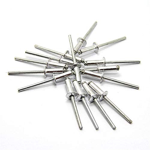 Verbindungselemente, Nieten, Schrauben, Bolzen, Muttern, Nieten, Verbindungselemente, Schrauben, 100 Stück, Aluminium-Pilzkopf-Blindnieten mit gebrochenem Dorn, Möbel-Blindnieten for Automobile, Flugz
