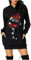 Weihnachtspullover Kleider Damen Rot Weinglas Lang Kapuzenpullover Weihnachten Pullover Sweatshirt Weihnachts Hoodie Lang Baumwolle Sweatkleid Weihnachtskleid Weihnachtspulli Christmas Sweater Frauen