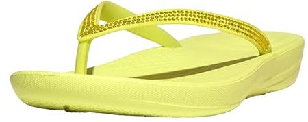 FitFlop Sandalias Sparkle Flip-Flop M para mujer, Sunny Lime, 37 EU
