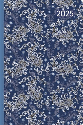 Alpha Edition - Ladytimer Mini Paisley 2025 Taschenkalender, 8x11,5cm, Kalender mit 144 Seiten, Kalender mit einem Info- und Adressteil im handlichen Miniformat, Wochenübersicht auf 2 Seiten