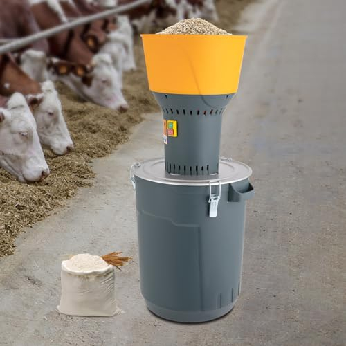 Molinillo de cereales eléctrico para maíz, avena, harina, con cubo de 50 l y 5 tamaños, 1300 W, molinillo eléctrico para cereales, fabricación de alimentos