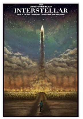 ALNILA Filmposter Interstellar 4, Leinwand, Schlafzimmer, Dekoration, Sportlandschaft, Büro, Raumdekoration, Geschenk, ungerahmt, 30 x 45 cm