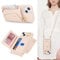 Lipvina Hülle für iPhone 15 Hülle mit Band Kartenhalter handyhülle Hülle für iPhone 15 mit Reißverschluss Band Ring Ständer Case für Frauen - weiß