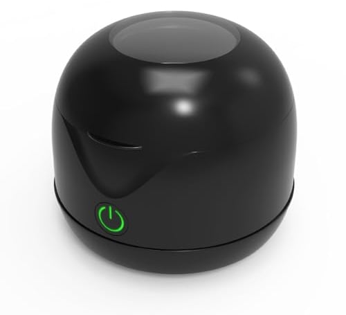Ultrasonic Retainer Cleaner, 45kHz Ultrasonic Cleaner for Dentures, Aligner, Mouthguard, Jewellery, 200ml Portable Ultrasonic Cleaner Machine for All Dental Appliances at Home or Travel Use, Black