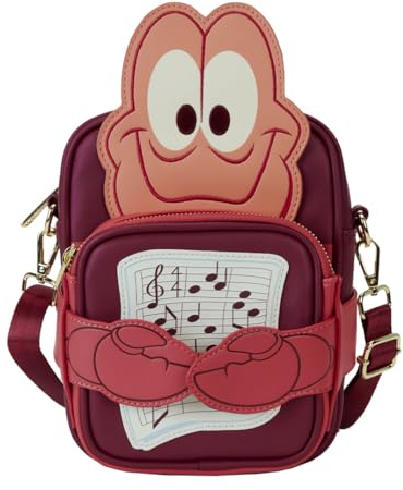 Loungefly Disney The Little Mermaid 35th Anniversary Sebastian Crossbuddies Bag, Rot, Onesize, Rot, Onesize, rot, one size, Schultergurt
