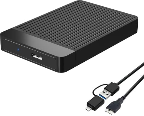 Tianken Hard disk esterno portatile ultra sottile da 1 TB da 2,5 '' USB 3.0 HDD per Mac, PC, laptop, PS4, Xbox one