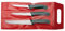 Giesser Messer Fleischermesser Set 3-tlg. – Profi Metzgermesser-Satz (Schlachtmesser 24 cm, Ausbeinmesser 13 cm, Stechmesser 18 cm) – Ergonomische Griffe, Spülmaschinenfest, Made in Germany - Grün