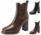 Stivaletti da donna con tacco – Chelsea Boots da donna in pelle nera da cowboy stivaletti classici tacco basso unisex country western stivali da giardino antiscivolo, marrone, 40