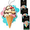 Deodorante per auto con albero profumato – Gelato Ice Cream Design con fragranza Rainforest – Ciondolo profumato di alta qualità divertente – Confezione da 3 pezzi