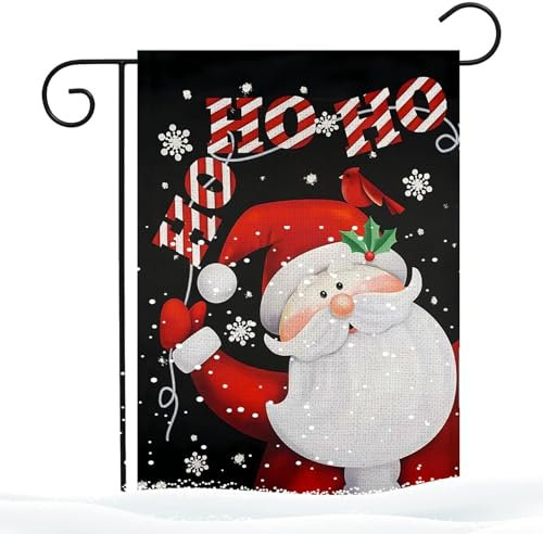 Nuyhadds Bandera de jardín para invierno,Bandera de jardín de Navidad - Banderas de Feliz Navidad | Banderas decorativas de jardín navideño, bandera de invierno estacional de doble cara, 18x12