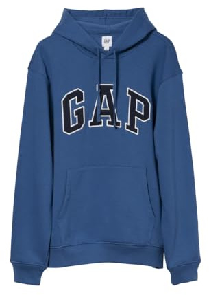 GAP Men's Logo Fleece Hoodie Hooded Sweatshirt, Royal Gem, L