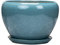 Vaso da fiori in ceramica per interni, grande, smaltato, con foro di drenaggio e sottovaso, contenitore rotondo per bonsai, per decorazione della casa, dimensioni 25 cm