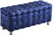 Velvet Upholstered Storage Bench,Modern End Of Bed Bench Settee,Rectangle Storage Tufted Footstool Shoes Bench For Living Room Bedroom Entryway-Beige 60x40x40cm,Navy-60x40x40cm(24x16x16inch)