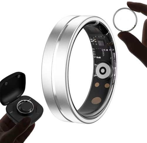 Smart Ring Blutdruckmessung Blutdruck Smartring Herren Damen Fitness Ring Tracker Android IOS Fitnessring Smarter Ring Schlaf Tracker Pulsmesser Schrittzähler Aktivitätstracker Fitnesstracker