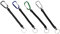 Tofficu 2 Ensembles Porte-clés Anti-permanent Cordon Rétractable De Plein Air Outil Multifonction Longe Enroulée De Pêche Boucle De Corde Élastique Pour La Pêche Alliage 4 Pièces * 2