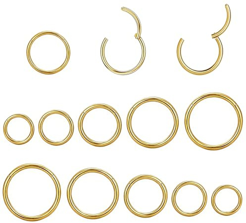 LIUYIDM Nasenpiercing Ring Silber 10stk 18g Nasenring Nostril Septum Piercing Rings Set Chirurgenstahl Dünn Lippenpiercing Septum Clicker Knorpel Piercing Ohr