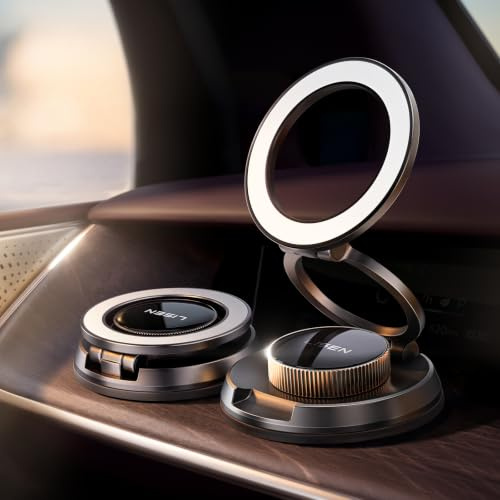 LISEN MagSafe Autohalterung Vollmetall Handyhalterung Auto mit 720° drehbar | 【Top Vakuum】Stark Magnetkraft Handy Halterung Auto Saugnapf für iPhone 17 Pro Max,16-12 & Sumsung Alle Smartphone