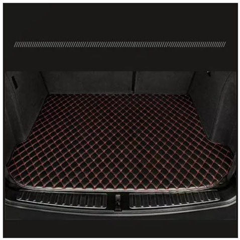 Kofferraummatte Kofferraum Für Nissan Für Qashqai 2023 2022 2021 2020 2019 2018 2017 2016 Cargo-Liner Teppiche Innenausstattung Kofferraummatten(Black Red)