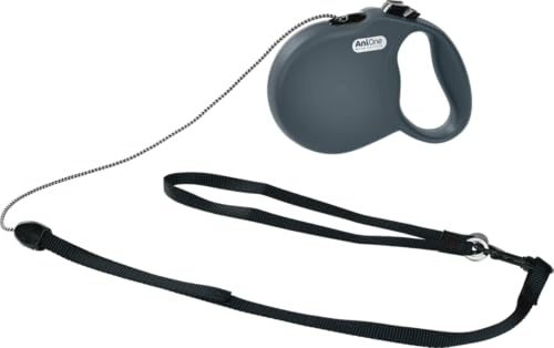 AniOne Rollleine Basic Gurt grau M