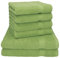 Betz Premium Handtuch-Set - 6 teiliges Handtücher-Set - 2X Duschtücher - 4X Handtücher - 50x100 cm - apfelgrün