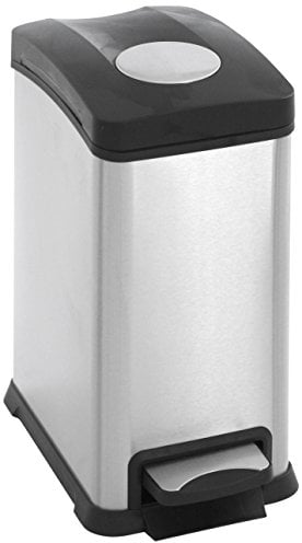 EKO Rejoice Step Bin, Metal, Matt Stainless Steel, 12 Litre
