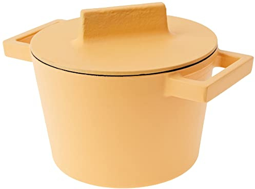 Sambonet 51607V16 Terra.Cotto Cast Iron Fleischtopf mit Deckel, Gusseisen, Beige, 16 x 16 x 13.5 cm