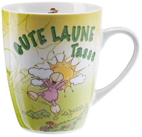 NICI Tasse Gute Laune Tasse Kaffeetasse, Becher, Schaf, Geschenk, Kaffeebecher, 270 ml, 39891