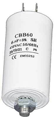 Ufixt Universal 6UF Microfarad Appliance Motor Start Run Capacitor Fits Miele, Moffat, Morphy Richards, Nardi, Neff, New World, Onyx, Panasonic, Parkinson Cowan and Philco