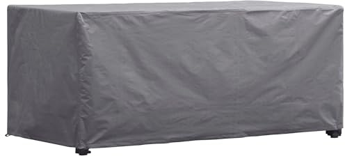 Perel Schutzhülle für Gartentisch 145 x 105 x 75 cm, wasser- und UV-beständig, robuste Abdeckung gegen Regen und Schmutz, atmungsaktives Gewebe, geeignet für Tische bis 140 cm