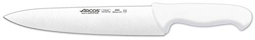 Arcos Serie 2900 - Caja 6 uds Cuchillo Cocinero - Hoja de Acero Inoxidable NITRUM de 250 mm - Mango inyectado en Polipropileno Color blanco (6 UDS)