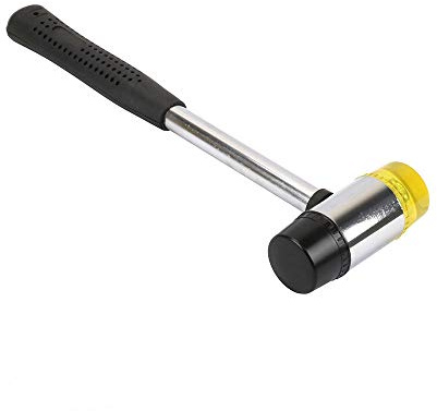 Rubber Hammer 30mm 35mm 40mm Soft Nylon Rubber Mallet Double-Faced Replaceable with Non-Slip Rubber Handle for Jewelry DIY Craft Tools (40mm)