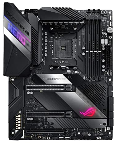 ASUS ROG Crosshair VIII HERO X570 ATX Motherboard with PCIe 4.0, Integrated 2.5 Gbps LAN, USB 3.2, SATA, M.2, Node and Aura Sync RGB Lighting