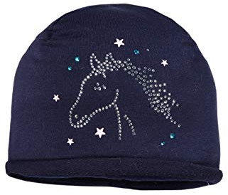 maximo Mädchen Beanie-Mütze, Navy, 47/49