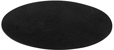 LaTienda23 Small Extra Thin Mouse Mat for Computer with Non-Slip Base in Silicone Ultra-Thin Round Mousepad (Black)