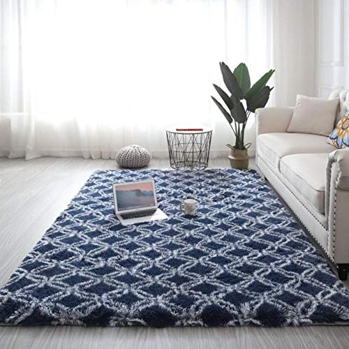 DAERG Bubble Kiss Fur Carpets Soft Shaggy Carpets For Living Room 4cm Long Hair Area Rugs Home Carpet Floor Decorate Soft 140X200cm,K,120X200cm