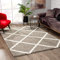 SANAT Madrid Shaggy Teppich - Hochflor Teppiche für Wohnzimmer, Schlafzimmer, Küche - Grau, Größe: 60x110 cm