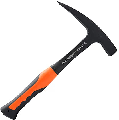 Spitzhammer Geologischer Hammer, 290mm 800g Rock Pick Steinhammer Geologenhammer Ziegelhammer Geologische Hammer Mit Spitzer Spitze Und Stoßreduzierendem Griff