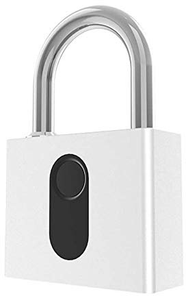 NCRD Candado de Huellas Dactilares, candado Inteligente, candado de Alta Seguridad, candado antirreto Recargable USB para casillero, Gimnasio, Puerta, Equipaje, Maleta, Bolsos, armarios empotrados