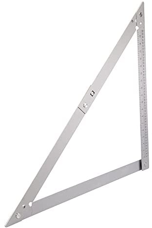 Winkeldreieck zusammenklappbar 600 mm / 60 cm mit Aufbewahrungstasche | verstellbares großes Bau Winkel Dreieck klappbar