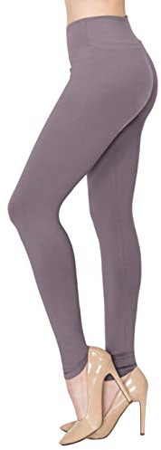 ALWAYS Damen-Leggings, super hohe Taille, Butterweich, für Yoga, Workout, Stretch, Bsl128 / Plum Dandy, Einheitsgröße