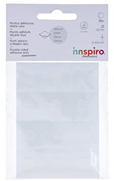 INNSPIRO Doppelseitige Klebepunkte, 15 mm, 0,40 mm, Dicke 36 u.