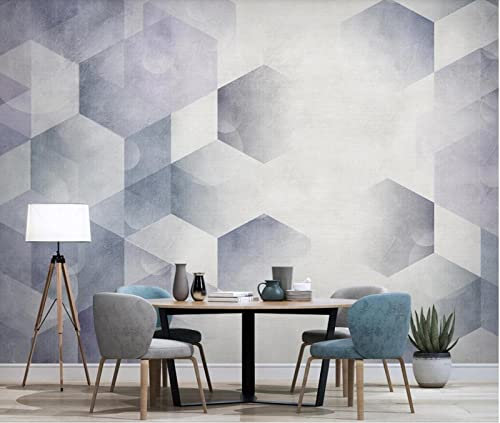 Papier Peint Panoramique Hexagone Rétro Géométrique Personnalisé Papier Peint 3D Pour Salon Chambre Décoration Murale
