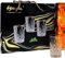 Luxus Glas Gold Rand - 6er Set - Kristall Look