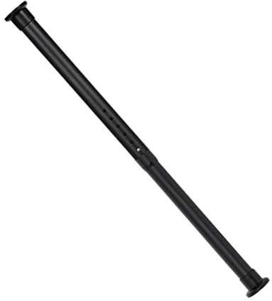 Hershii Duschvorhang Klemmstange 110~160 cm Ausziehbare Vorhangstange Bohrungsfreie Verstellbare Kleiderstange Für Barkeeper,gardinen,Küche,Fenster,Kleiderschrank, Schwarz Aus metall Kohlenstoffstahl