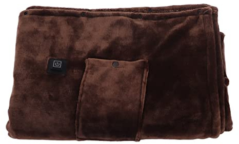 Couverture Chauffante électrique, Petite Couverture électrique USB en Flanelle épaississante à Chauffage Rapide 5 V (Couleur café)