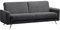 HOMELIV. Moss Schlafsofa in Anthracite, 222x93x89 cm, gemütliches Sofa in schicker Cord-Optik mit Füßen aus Eichenholz in Natur