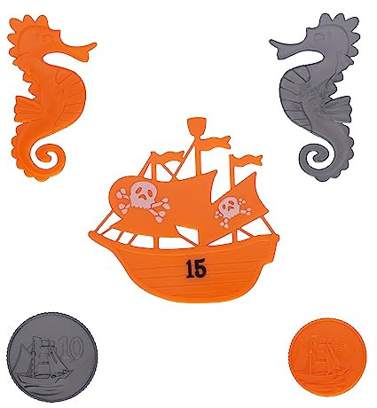 TOPWAYS Pool Diving Toy Set 5 Diving Pirates Diving Torpedoes Swimming Underwater Pool Training Toys Diving Games Training Children's Gifts (Diving Pirates)